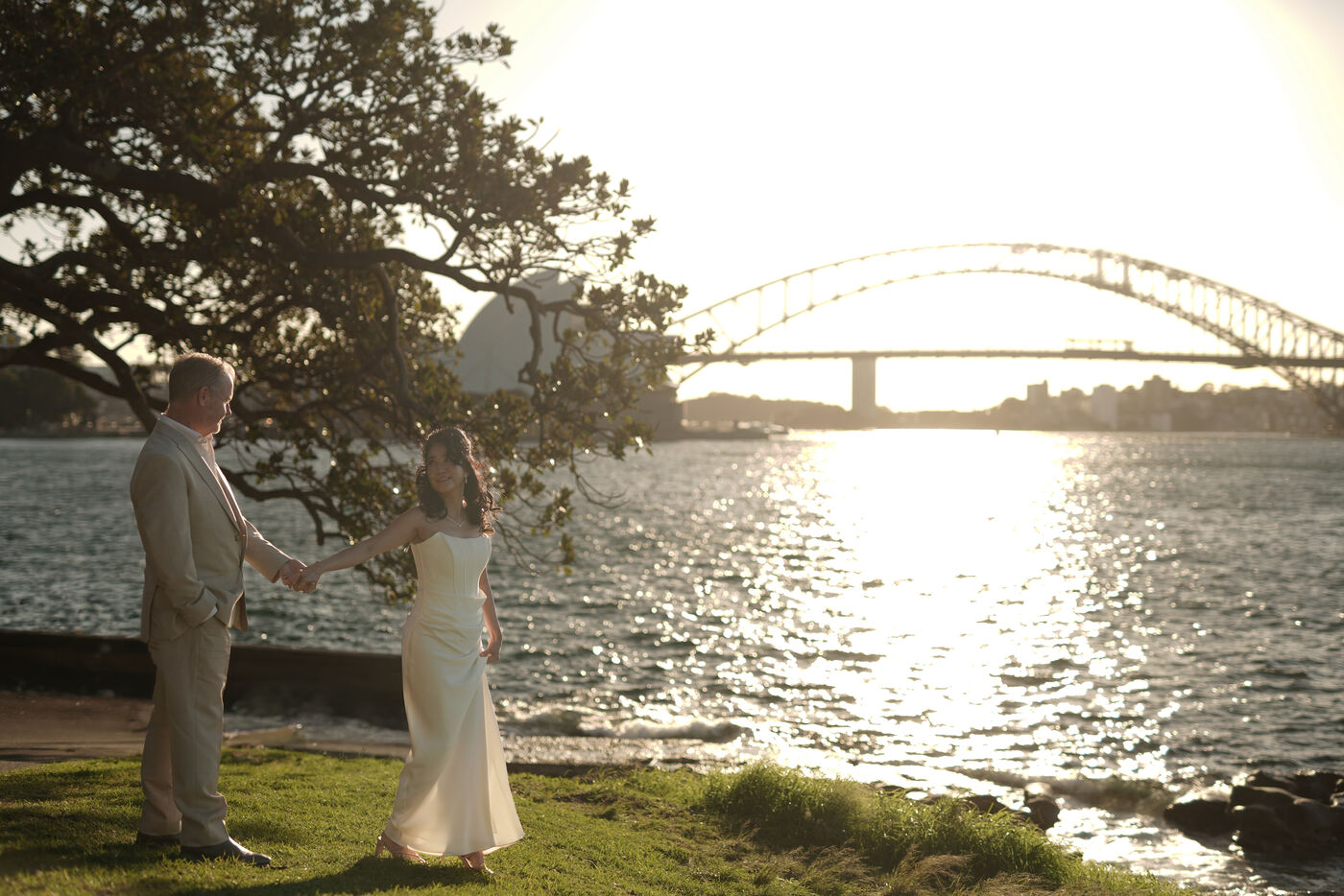 May and Shane under the bridge