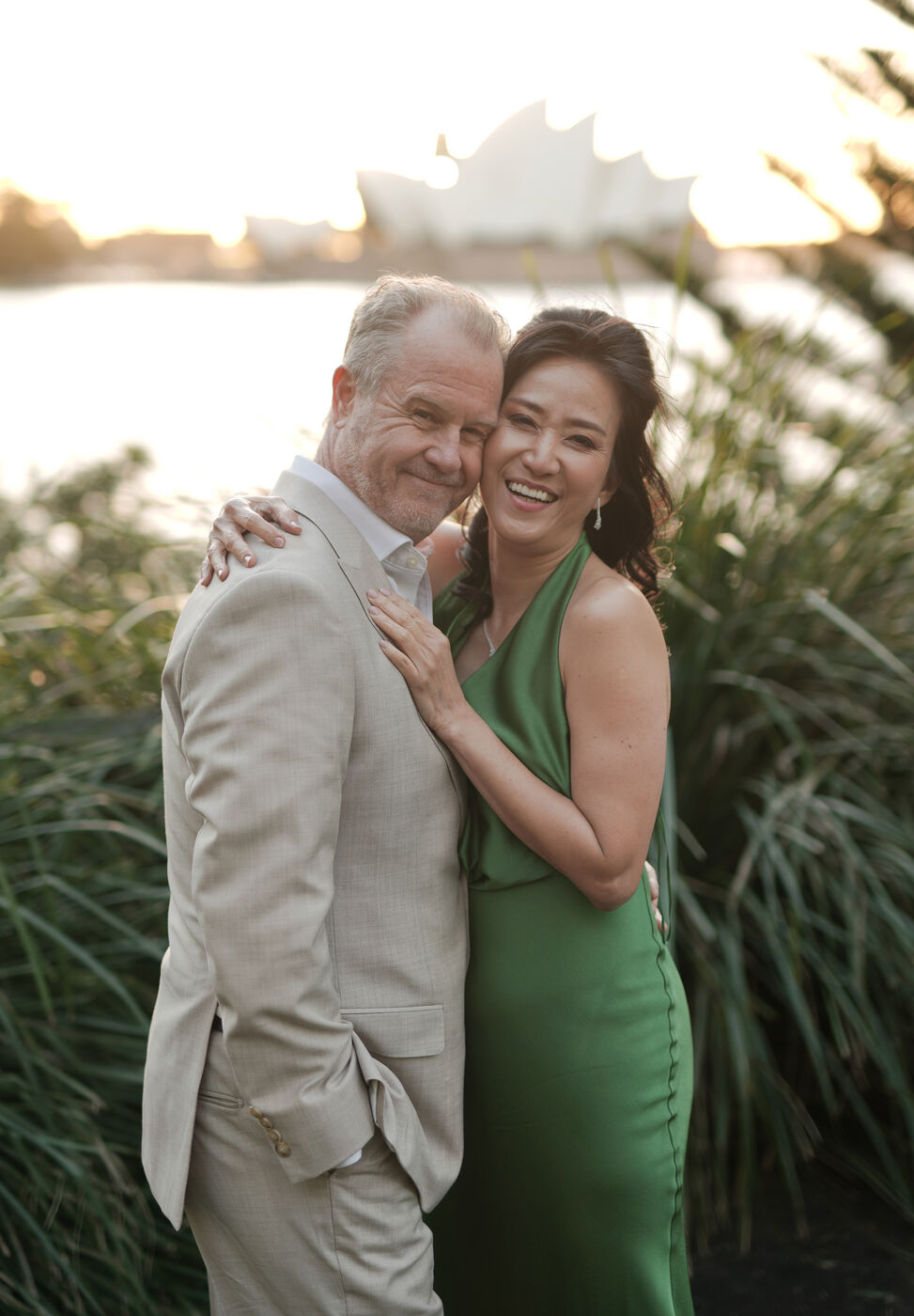 May and Shane by the stone wall