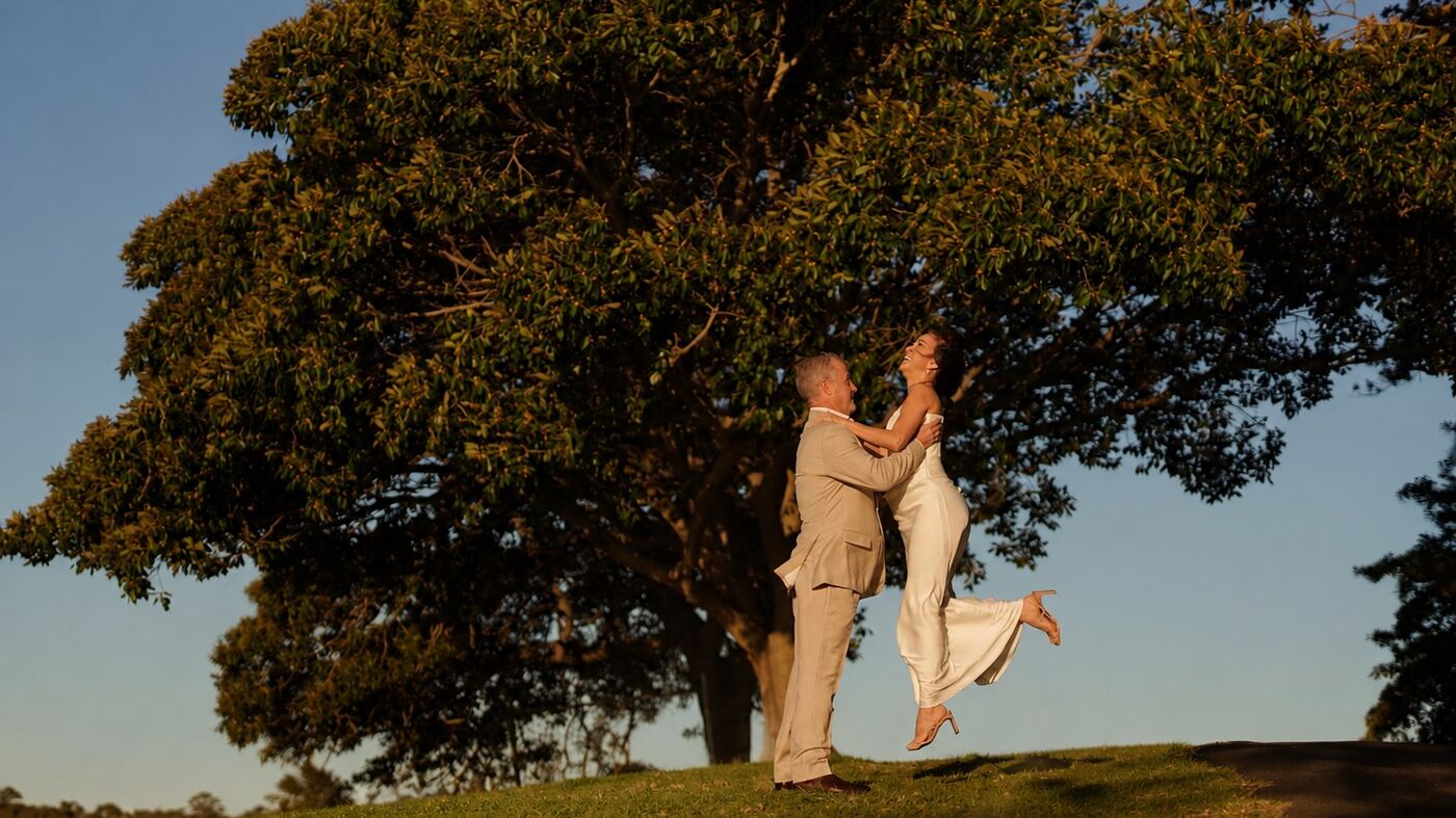 May and Shane at sunset by the Opera House